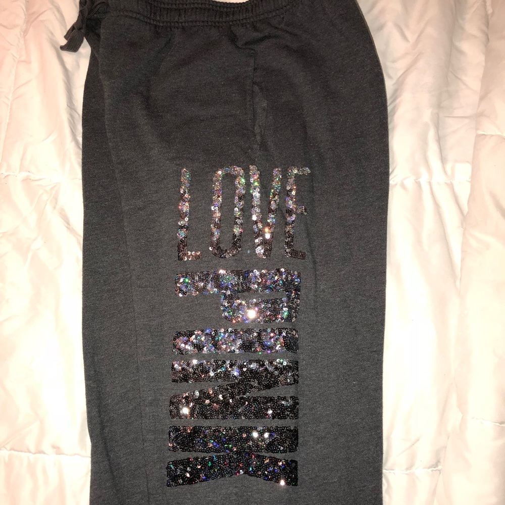 Large PINK bling sweats